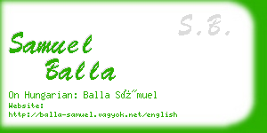 samuel balla business card